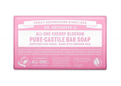 Dr Bronners Cherry Blossom Pure Castile Bar Soap